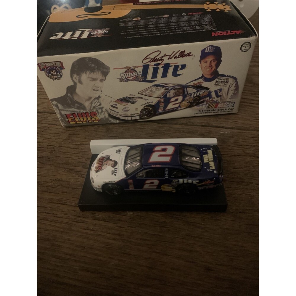 1998 Rusty Wallace Elvis Action 1:64 Ford Taurus #2 Miller Lite Nascar Diecast